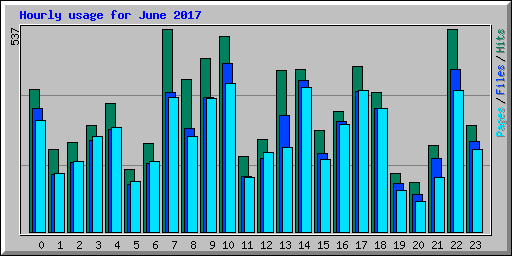 Hourly usage for June 2017