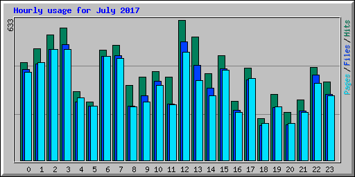 Hourly usage for July 2017